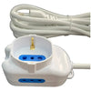 Zapatilla Fupesa 1 Schuko 2 Tomas Tres En Linea 3 Mts Blanco
