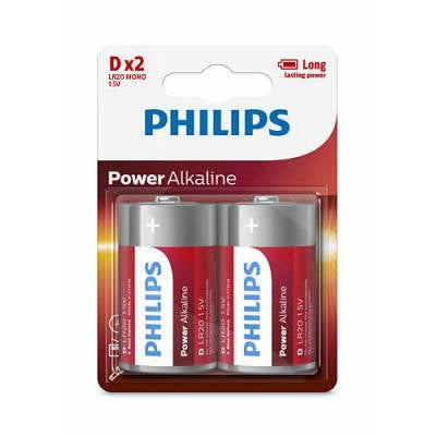 Pila Alcalina Philips D x 2 unidades