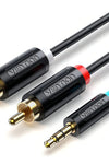 Cable plug Spika 3.5" a 2 RCA BCLBJ 5 Mts. Vention
