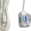 Zapatilla Fupesa 1 Schuko 2 Tomas Tres En Linea 3 Mts Blanco