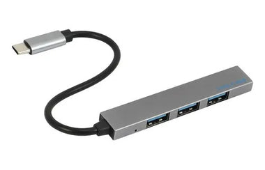 HUB Rocketek 4 Puertos USB Tipo C Plateado T809