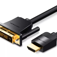 Cable HDMI M a DVI-D M 3Mts Bi DIireccional ABFBI Vention