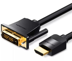 Cable HDMI M a DVI-D M 3Mts Bi DIireccional ABFBI Vention