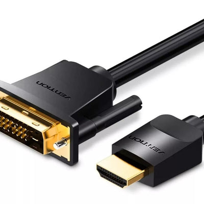 Cable HDMI M a DVI-D M 3Mts Bi DIireccional ABFBI Vention