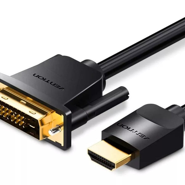 Cable HDMI M a DVI-D M 3Mts Bi DIireccional ABFBI Vention