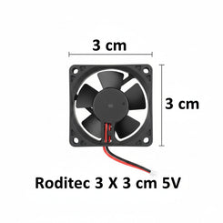 Fan Cooler Roditec 3 X 3 cm 5V
