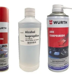 Kit Limpieza PC Wurth Aire comprimido + Limpia contactos