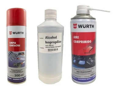Kit Limpieza PC Wurth Aire comprimido + Limpia contactos