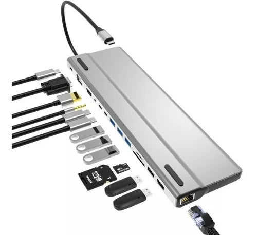 Docking USB-C Rocketek 14 en 1 Gigabit