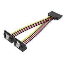 Cable de poder SATA 0.15 M 90° Splitter Vention KDABB KDBBB