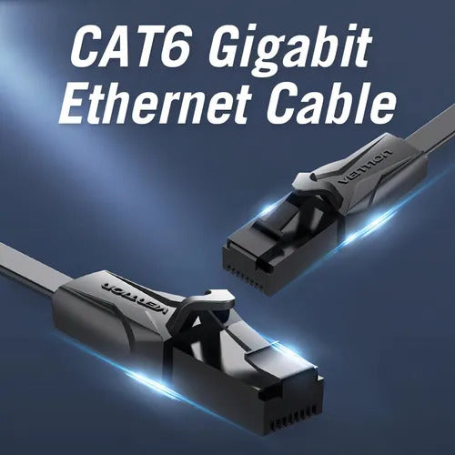 Patchcord Vention 3 Metros IBABI Negro FLAT Cat 6