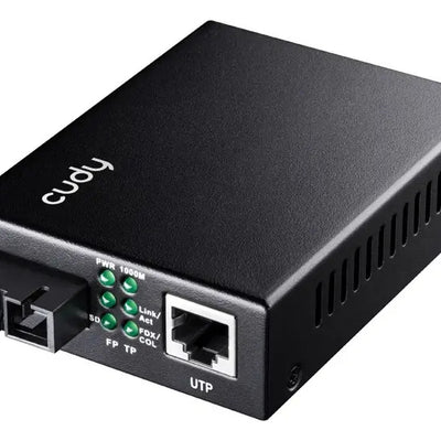Módulo convertidor fibra óptica Monomodo Cudy Gigabit POE