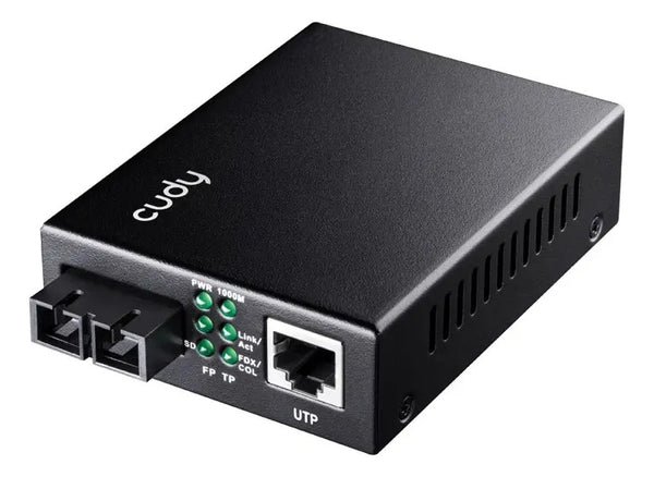 Módulo convertidor fibra óptica Monomodo Cudy Gigabit POE