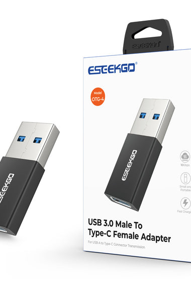 Adaptador USB A 3.0 Macho a USB C Hembra