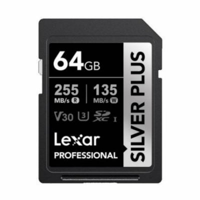 Memoria SDXC Lexar Silver Plus 64GB UHS-I U3 V30