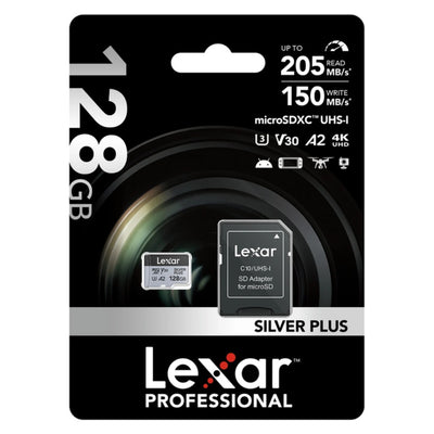 Memoria microSDXC Lexar Professional 128GB Silver Plus
